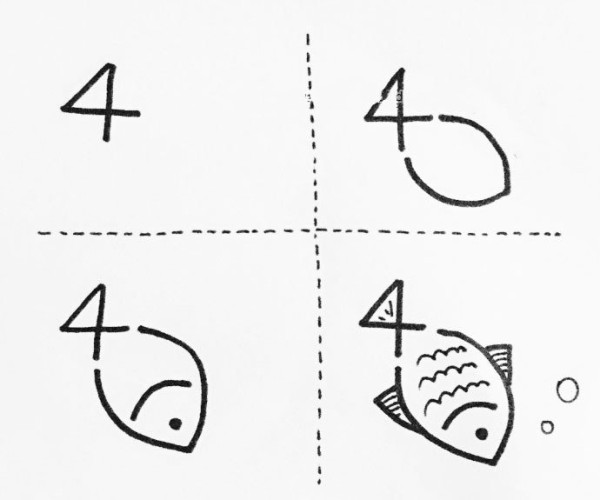 Baby-coaxing artifact! Draw cute simple drawings of numbers 1-9 [Tutorial Steps]