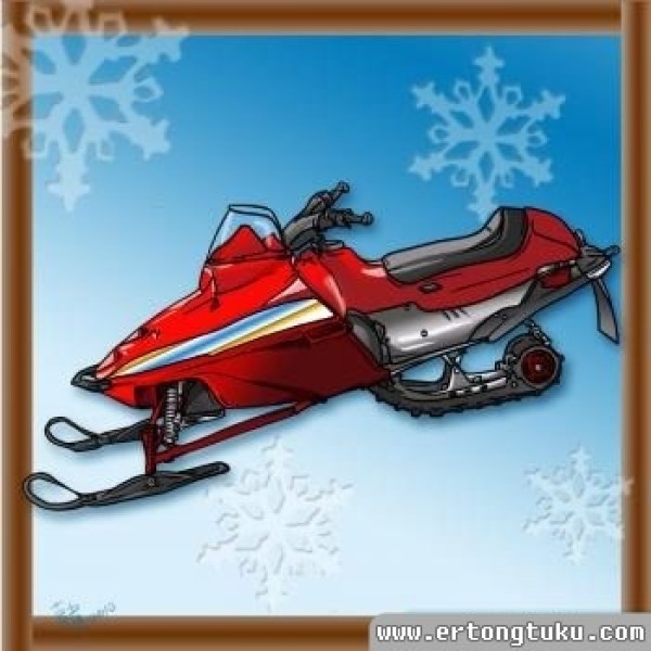 Simple drawing method of snowmobile