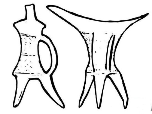 Simple strokes of ancient Chinese wine glasses