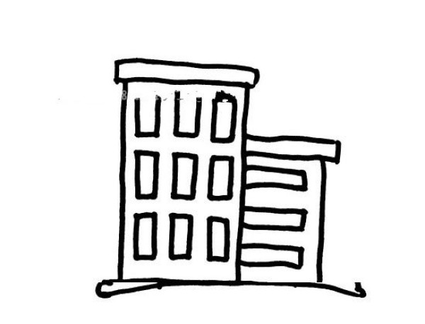 6 simple drawing pictures of small buildings