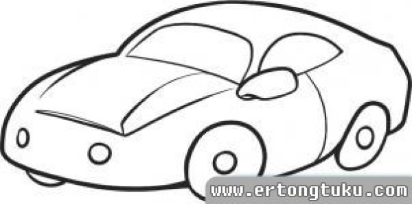 Cartoon luxury sports car simple drawing steps