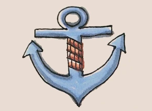 Simple drawing of anchor