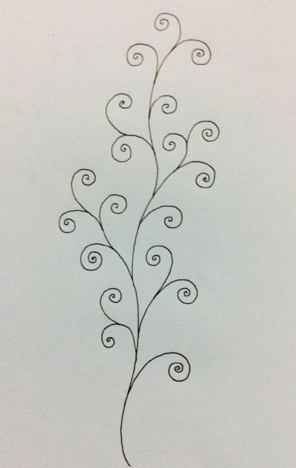 How to draw vines in simple strokes