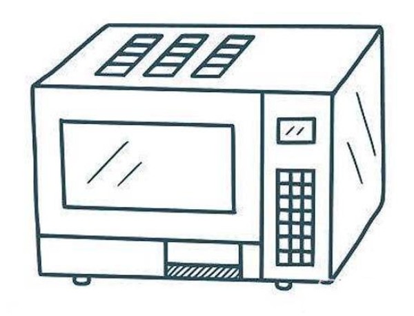 Childrens kitchen microwave oven simple drawing pictures