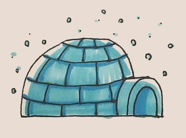 Simple drawing of igloo