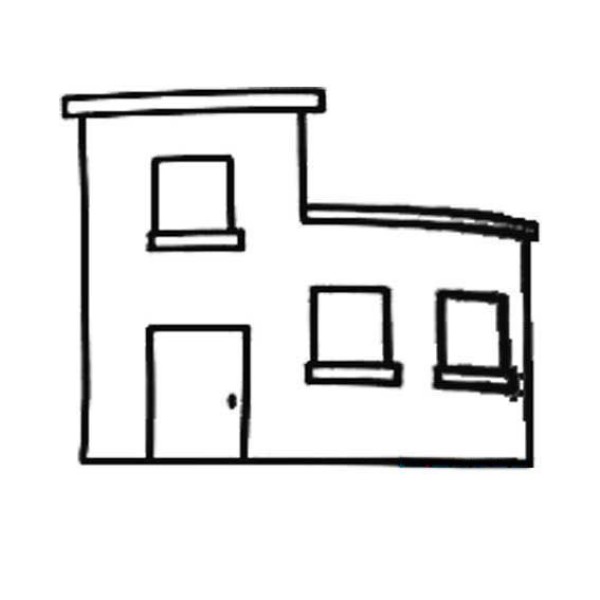 Complete collection of simple strokes of childrens houses