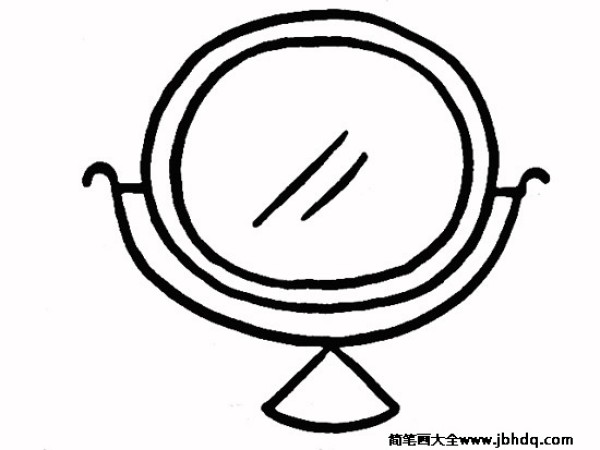 Simple drawing of daily necessities mirror