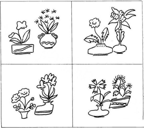 Simple drawing pictures about plant bonsai