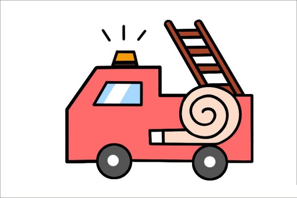 How to draw a fire truck