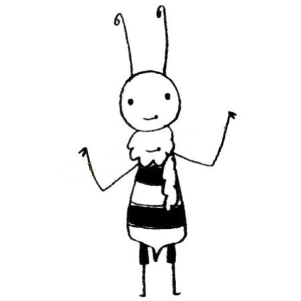 Cute bee simple drawing tutorial