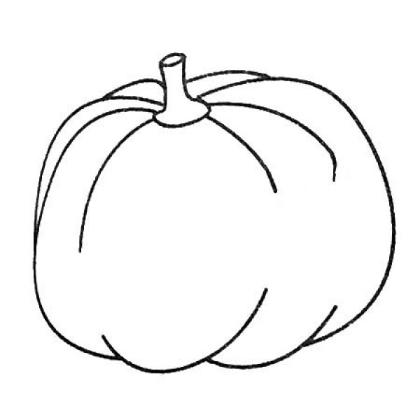 Complete collection of pumpkin simple strokes and drawing steps