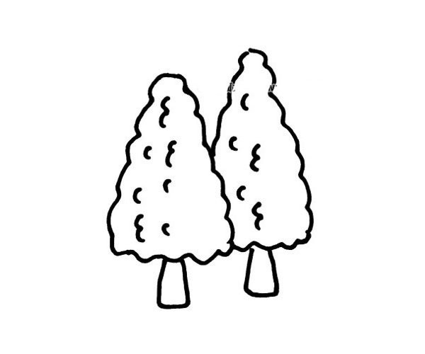 5 simple drawing pictures of pine trees