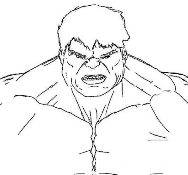 Hand drawn Hulk avatar simple picture