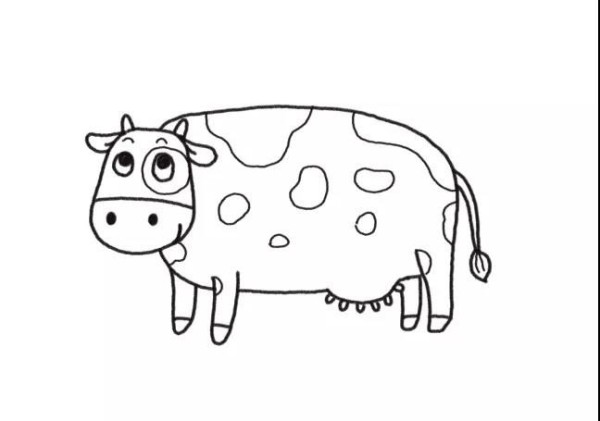 How to draw cows on the farm