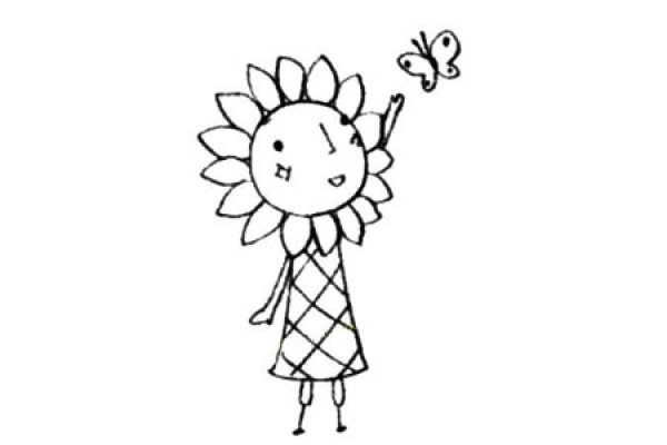 Cartoon Sunflower Simple Drawing Picture