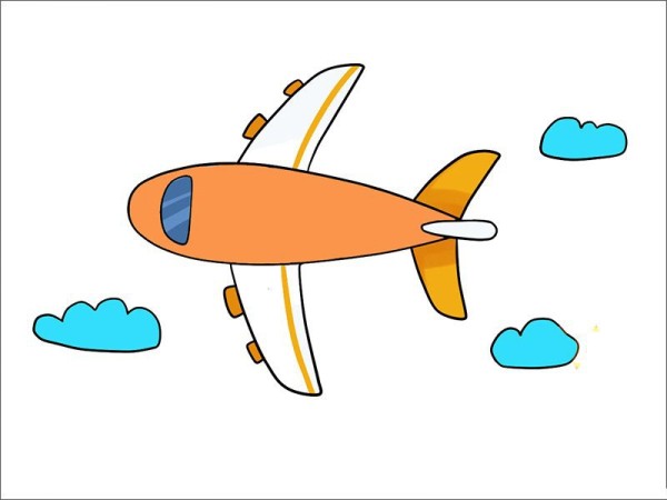 airplane simple drawing