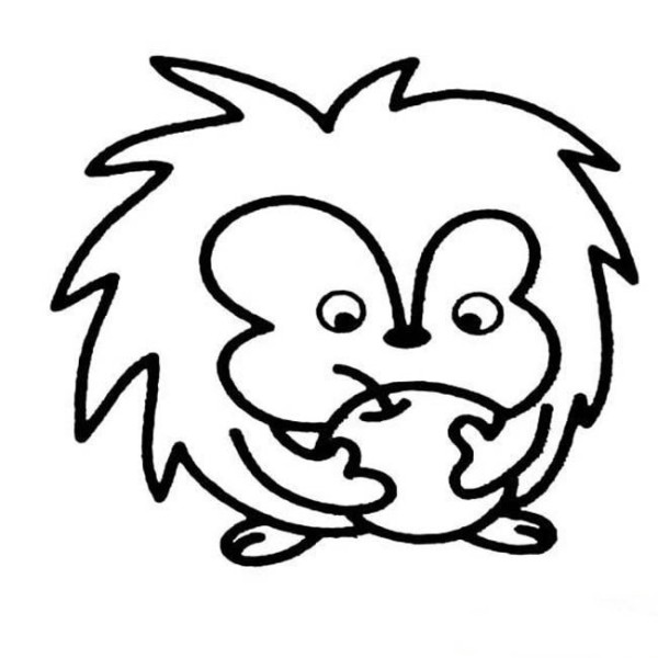 Animal simple drawings Cartoon hedgehog simple drawing pictures