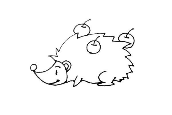 Simple strokes of little hedgehog