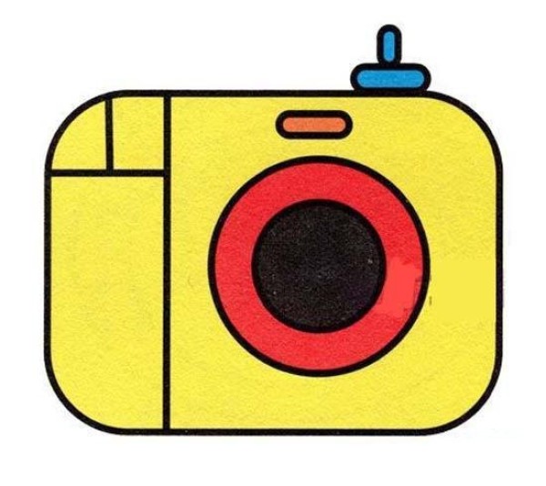 Simple drawing pictures of childrens color camera