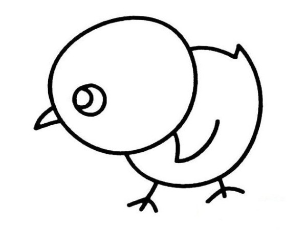 Cute chick simple strokes