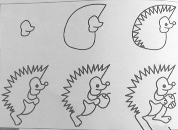 How to draw little hedgehog material