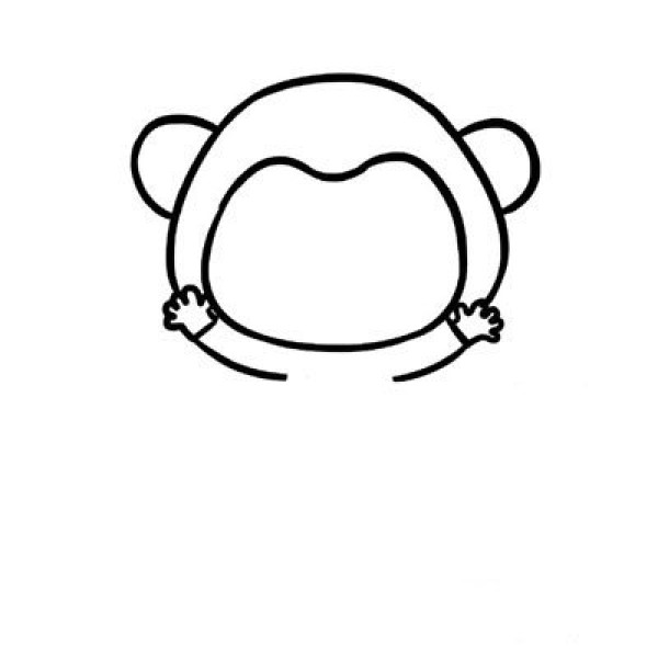 Draw a cute little monkey in the Year of the Monkey