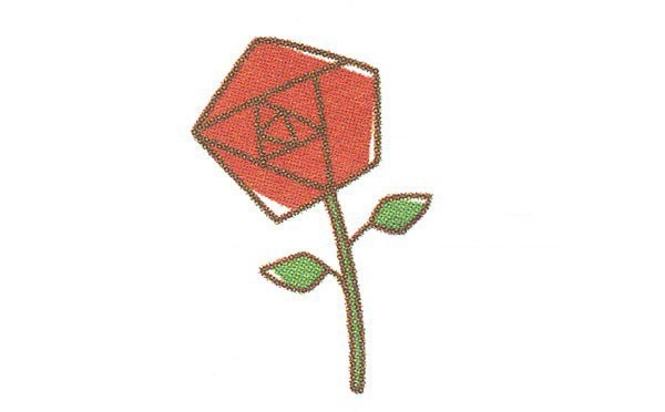 Super simple rose drawing method