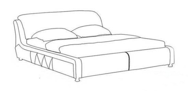 Double bed simple strokes picture