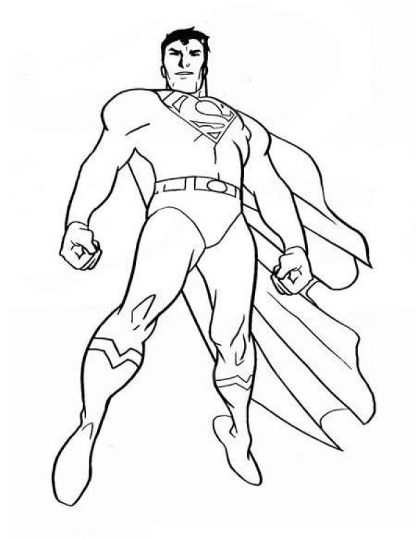 Superman hero simple strokes picture