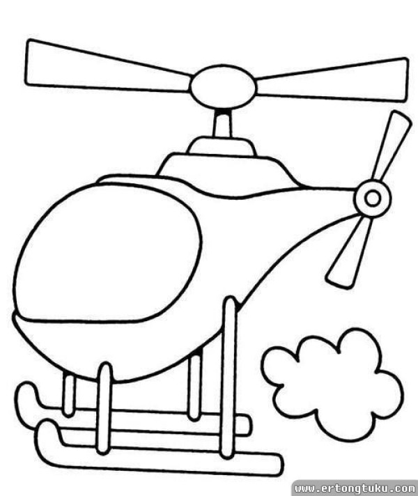 Cartoon helicopter simple drawing material