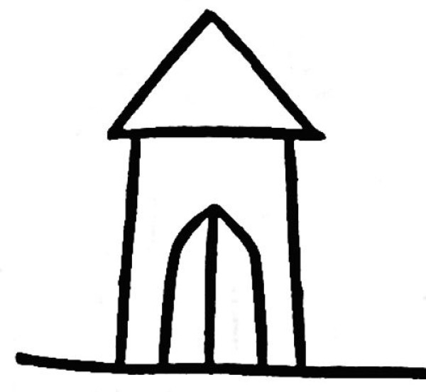 How to draw simple drawings of buildings and churches for children