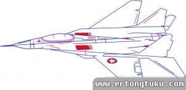 Super combat aircraft simple drawing step by step diagram