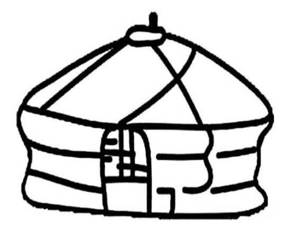 About the simple drawing pictures of yurt tents