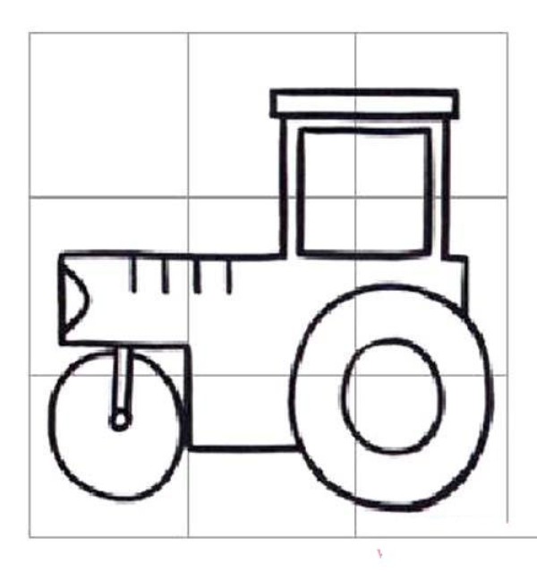 Hand drawn road roller simple drawing picture