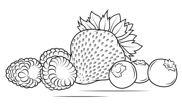 Fruit simple drawing, strawberry drawing method