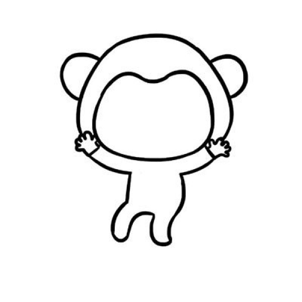 Draw a cute little monkey in the Year of the Monkey