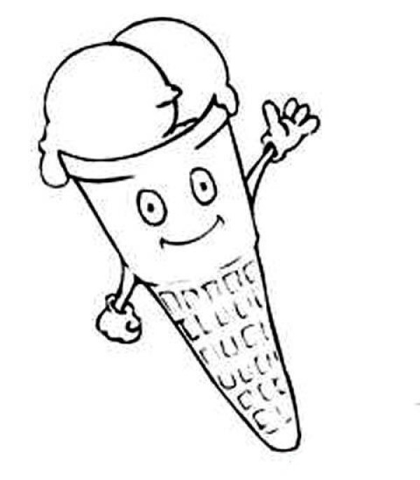 Childrens Cartoon Ice Cream Simple Drawing Picture