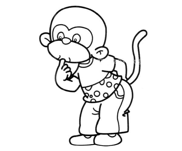 Greedy monkey simple drawing