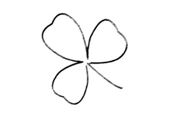 Clover simple drawing pictures and drawing steps