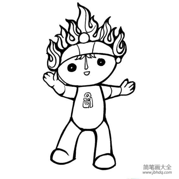 Beijing Olympics Fuwa Nini simple drawing