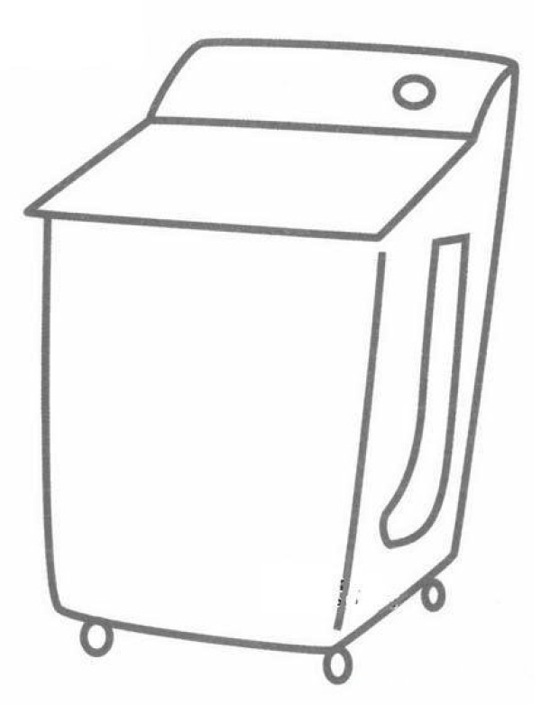 Kindergarten simple washing machine simple drawing picture