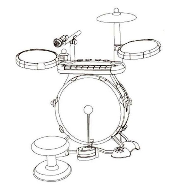 Simple drawing pictures of ordinary drums