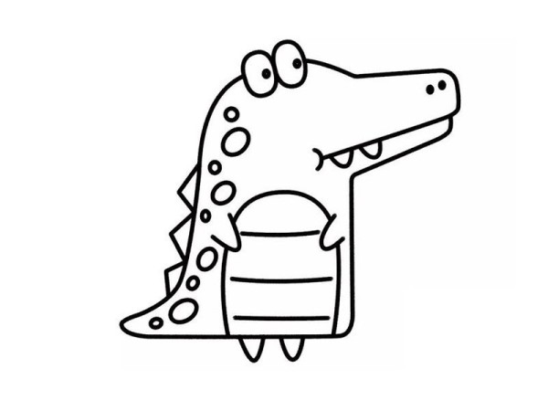 Cartoon crocodile simple drawing simple and beautiful