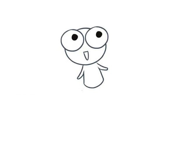 Beautiful cartoon dragonfly simple drawing