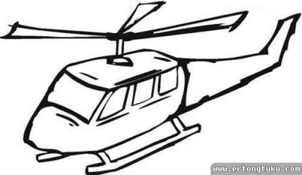 Cartoon helicopter simple drawing material