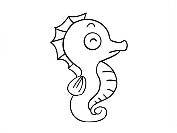 How to draw a seahorse