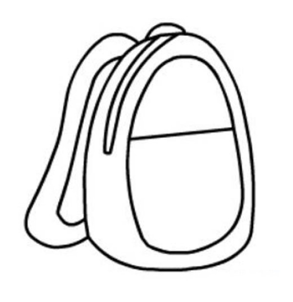 Kindergarten schoolbag simple drawing picture