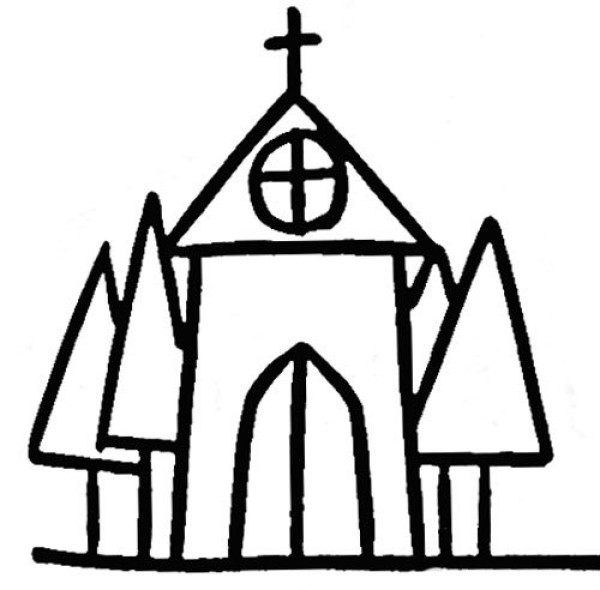 How to draw simple drawings of buildings and churches for children