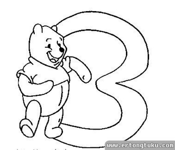 Cute Winnie the Pooh Cartoon Simple Drawing