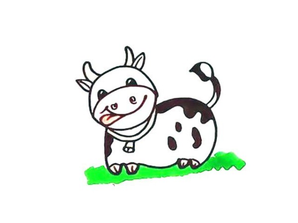 Draw a cute cow